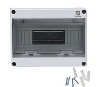 Tulabu 12 Way Breaker Box IP66 PC/ABS Alloy Plastic Distribution Protection Box Weatherproof Clear Cover Power Distribution Box Enclosure with Bus Bars and DIN Rail Wall-Mounted