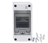 Tulabu 3 Way Breaker Box IP66 PC/ABS Alloy Plastic Distribution Protection Box Weatherproof Clear Cover Power Distribution Box Enclosure with DIN Rail Wall-Mounted