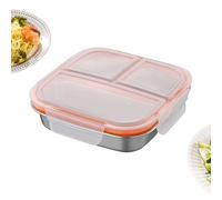 tulahkomen Boîte à déjeuner en acier inoxydable | 600 ml - Anti-fuite - 3 compartiments - Pour le camping, le pique-nique, la randonnée, le sport, les voyages, l'été, le travail, les vacances, les