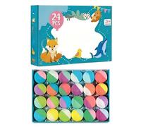 tulahkomen Boules de Bain avec Jouets,24 Pièces Arc-en-Moussant Multicolore | Idées Cadeau Pour Billes De Bain - Pour Ados Amis Famille Garçons Filles