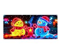 tulahkomen Couvercle de Porte de Garage de Noël - Grande - Décoration LED Festive étanche - Bannière de Porte de Garage - pour Maison, Jardin, Mur, Potence et terrasse