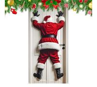 tulahkomen Housse de porte d'entrée de Noël | de Père Noël festif, enveloppe de porte de Noël | pour photographie extérieure, maison, cuisine, fête, porche à l'extérieur