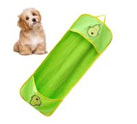 tulahkomen Serviette de séchage pour chien, serviette de bain absorbante avec poches pour les mains, fournitures à séchage rapide pour chats, chiots de petite, moyenne et grande race, massage
