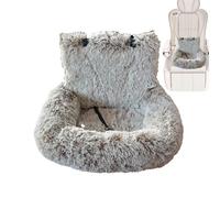 tulahkomen Siège d'auto pour animal de compagnie | Coussin de siège de voiture en peluche | Fournitures pour animaux domestiques - Lit de voyage lavable pour chiots et chatons de taille moyenne - Pour
