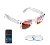 Tulbeys AI Smart Glasses 4K Caméra HD 290 mAh 800 W Lunettes de caméra avec Enregistrement vidéo, Traduction simultanée/Identification d'objet GPT, Verres de Protection UV400 Contre la lumière Bleue