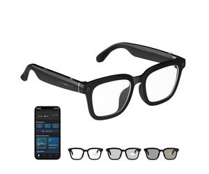 Tulbeys AI Smart Glasses Caméra HD 1200P avec 8 MP Anti-tremblement, lentilles photochromiques pour l'extérieur et Les Voyages, Enregistrement vidéo, Reconnaissance des Objets AI et intégration