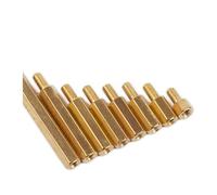 TULDYS 10 pcs/lot M2.5 M3 M4 M5 Hex Laiton Vis D'espacement Pilier Fileté Ordinateur PC Carte Mère Entretoise(13mm x10pcs,M2.5)