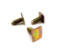TULDYS 10 pièces M6x15mm boulons en T T Type vis carrée vis à tête plate goujons boulon 12mm x 12mm taille tête