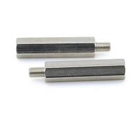 TULDYS 2 pièces/10 pièces M2 M2.5 M3 M4 M5 M6 M8 304 Acier Inoxydable hexagone mâle à Femelle entretoise de Pilier PCB Carte mère entretoise (Color : 12mm, Size : M8 2PCS)