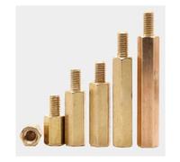 TULDYS 20-50pcs M2 * L + 3mm M2.5/M3/M4 * L + 6mm espacement en Laiton mâle à Femelle Pilier fileté Ordinateur PC Carte mère Support entretoise(M3X4 M-F 50PCS)