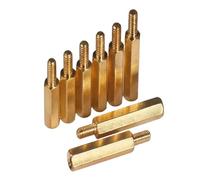 TULDYS 20 pièces 50pcs M2 * L + 3mm M2.5/M3/M4 * L + 6mm espacement en Laiton mâle à Femelle Pilier fileté Carte mère entretoise(M4X18 m-f 20pcs)