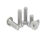 TULDYS 5/10/20/50P 304 A2 Douille hexagonale en Acier Inoxydable Ultra Mince Super Plat vis à tête de plaquette Boulon M2.5 M3 M4 M5 M6 M8(8mm,20pcs M4)