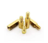 TULDYS 5/10/50 pc Laiton Cuivre M2 M2.5 M3 M4 M5 Hex Standoff Hexagon Pilier Colonne MF Mâle Femelle Entretoise Boulon for PCB Conseil Carte Mère (Color : Male-female, Size : 10MM_M3 10PCS)