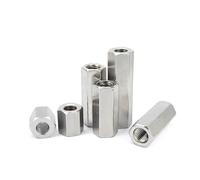 TULDYS 5/10 pièces M2 M2.5 M3 M4 M5 M6 M8 M10 M12 304 Acier Inoxydable entretoise hexagonale Longue Tige couplage écrou Hexagonal Boulon(14mm,M2 10pcs)