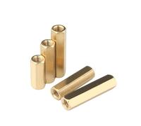 TULDYS 50/20/ 10 pièces M2 M2.5 M3 M4 M5 M6 Hex Femelle à Femelle en Laiton Entretoise Entretoise Hexagonale Goujon Entretoise Piliers Creux (Color : 25mm, Size : M6 (10pcs))