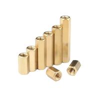 TULDYS 50-300 pièces M2 M2.5 M3 M4 M5 M6 Femelle hexagonale en Laiton Carte mère entretoise Filetage piliers Goujon Montage entretoise Boulon Creux vis 3mm-10mm Colonne(9mm (50Pcs),M4)