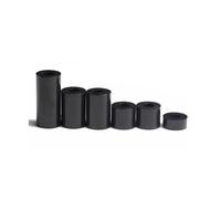 TULDYS 50 pcs M3 M4 M5 ABS Carte mère entretoise Conseil en Plastique entretoise rondelle en Nylon Noir Non fileté Rond Creux Colonne Stand Off(3.2x7x20 (50pcs))