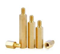 TULDYS Laiton Hexagonal mâle Femelle entretoise Goujon métrique hexagone fileté Pilier PCB Carte mère entretoise Boulon vis M3 M4 M5 M6 (Color : 28mm 20pcs, Size : M4 (Thread 6mm))