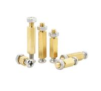 TULDYS Laiton Support Conseil Rack Goujon Filetage Hex Hexagone Carte Mère Entretoise PCB Piliers Entretoises M3 M4 M5 M6 Vis Boulon Écrou Kit (Color : 24mm, Size : M3(Thread 6mm) 10Pcs)