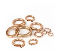 TULDYS Lot de 10 à 200 rondelles élastiques fendues en bronze, cuivre et laiton, M2, M2.5, M3, M4, M5, M6, M8, M10, M12, joint élastique, rondelles de blocage à ressort anti-desserrage(M2.5-200pcs)