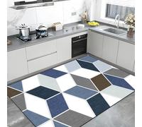 TuLdys Lot de 4 tapis de cuisine antidérapants et lavables, 1,2 x 1,8 m/121,9 x 182,9 cm, en cuir PU, imperméable, facile à nettoyer, pour devant l'évier, la buanderie, le couloir