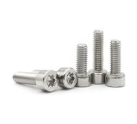 TULDYS Lot de 5/10/20/50 vis à tête cylindrique à Six pans Creux en Acier Inoxydable A2 304, M2, M2.5, M3, M4, M5, M6, M8, for Le Travail des métaux(30mm,M5x10pcs)