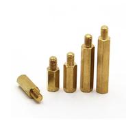 TULDYS M2.5 M3 M4 M5 Laiton Hexagonal mâle Femelle entretoise Support Goujon Hexagonal fileté Pilier PCB Colonne Carte mère entretoise Boulon vis (Color : 11mm, Size : M4 10pcs)