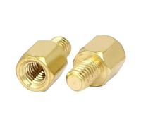 TULDYS M2 M2.5 M3 M4 Hex Cuivres Entretoise de Circuit PCB Conseil Vis Boulon Filetage en Laiton Rond Unique Tête De Cylindre Hexagone Pilier (Size : M3x12-6mm 25PCS)