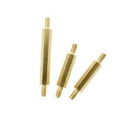 TULDYS M3 Filetage métrique Carte mère entretoise Support de Goujon Hexagonal en Laiton piliers vis d'espacement boulons entretoise hexagonale entretoises(10Pcs,24MM_M3 (Thread 6MM))