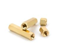 TULDYS M3 M4 M5 Hex Laiton mâle Femelle Support de Pilier cuivre Filetage Hexagonal Carte mère entretoise vis de Colonne Creuse(30mm(20pcs),M4)