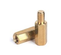 TULDYS M4 ~ M6 Laiton Hex Mâle Femelle Standoff Conseil Goujon Métrique Hexagone Fileté Pilier PCB Carte Mère Entretoise Boulon Vis 3~32mm (Color : 17mm 30pcs, Size : M5 (Thread 7mm))
