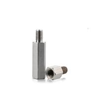 TULDYS M6 M8 M10 304 Acier Inoxydable Hex Carbone Femelle Standoff Pilier Stud Board Hexagone PC Ordinateur Carte Mère Entretoise Boulon Vis(20mm (2pcs),M8 (Thread 15mm))