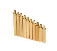 TULDYS Pilier d'espacement en Laiton M2 * L + 3mm, mâle Femelle, Supports filetés Ronds moletés, entretoise Carte mère, vis à Boulon 3mm-40mm (Color : 10mm, Size : M2(50PCS))