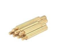 TULDYS Pilier d'espacement en Laiton M2 mâle Femelle, Supports filetés moletés Ronds, entretoise, Carte mère, vis à Boulon 3mm-35mm(M2x20mm (50pcs),M2 (Thread 4mm))