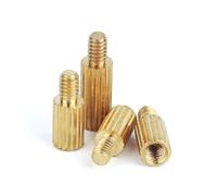 TULDYS Pilier d'espacement en Laiton M2 mâle Femelle, Supports filetés moletés Ronds, entretoise, Carte mère, vis à Boulon 3mm-30mm(M2x25mm (50pcs))