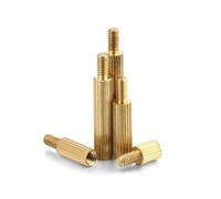 TULDYS Pilier d'espacement en Laiton M2 mâle Femelle, Supports filetés moletés Ronds, entretoise, vis de Boulon de Carte mère 3mm-35mm(M2x20mm (50pcs))