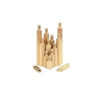 TULDYS Pilier Rond en cuivre M2, entretoise en Laiton moletée, vis d'espacement filetées, Carte mère, Circuit imprimé mâle Femelle(26MM 20PCS_M2 (Thread 3MM))
