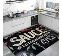 TuLdys Tapis de cuisine rustique en cuir synthétique imperméable, antidérapant et confortable pour cuisine, évier, buanderie, bureau, 0,9 x 1,5 m/91,4 x 152,4 cm