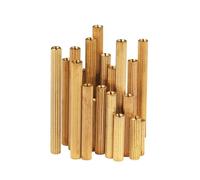 TULDYS Vis d'espacement moletée en Laiton M2, entretoise Circulaire Creuse à Double Passage mâle Femelle, piliers d'espacement, Longueur 3mm-40mm(16mm,M2(100PCS))