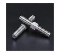 TULDYS WALENI M4 M5 M6 M8 Filetage Gauche et Droit Double extrémité Tige filetée boulons 304 Acier Inoxydable Barre de Filetage Positive/négative(M8x50mm (2PCS))