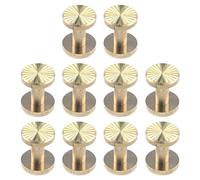 Tulead Lot de 10 vis Chicago décoratives en laiton pour reliure de livre 10 x 4 x 9 mm