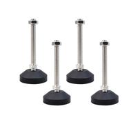 Tulead Lot de 4 pieds de nivellement réglables pour meubles - Pieds pivotants antidérapants pour établi - D60 x M12 x 100 mm