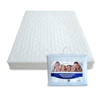 TULENA Housse de Matelas en Microfibre avec Fermeture éclair, 100x200 cm, Hauteur 23 à 25 cm, matelassée, Blanche, hypoallergénique, certifiée Öko-Tex