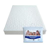 TULENA Housse de Matelas en Microfibre avec Fermeture éclair, 90x200 cm, Hauteur 17 à 19 cm, matelassée, Blanche, hypoallergénique, certifiée Öko-Tex