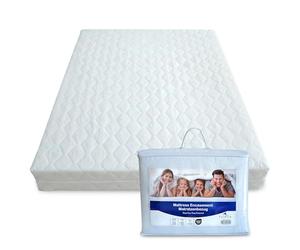 TULENA Housse de Matelas en Microfibre avec Fermeture éclair, 90x200 cm, Hauteur 17 à 19 cm, matelassée, Blanche, hypoallergénique, certifiée Öko-Tex