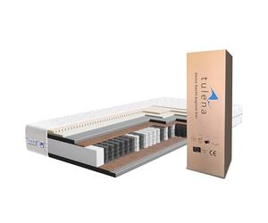 TULENA NOX Matelas 160 x 190 cm avec Mousse à mémoire de Forme et Latex| Matelas à Ressorts Ensachés | Fermeté H4 + H5 Confort Plus 25 cm d'Épaisseur | Enroulable réversible