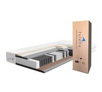 TULENA NOX Matelas 80 x 190 cm avec Mousse à mémoire de Forme et Latex| Matelas à Ressorts Ensachés | Fermeté H3 + H4 Confort Plus 24 cm d'Épaisseur | Enroulable réversible