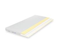 TULENA Ortho Top Matelas, 150x190 cm surmatelas, 7 cm, Latex avec Mousse à mémoire de Forme, Housse Amovible Anti-allergénique