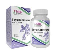 Tulip BioPharma Isoflavones de Soja 80% | 120 Gélules | Cure de 4 Mois | Extrait Standardisé Haute Concentration, Phytoestrogènes | Qualité Contrôlée