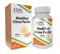 Tulip BioPharma Pectine d'agrumes modifiée (MCP) 500mg 120 gélules végétales, 90% d'acide galacturonique, Testé par un Laboratoire tiers